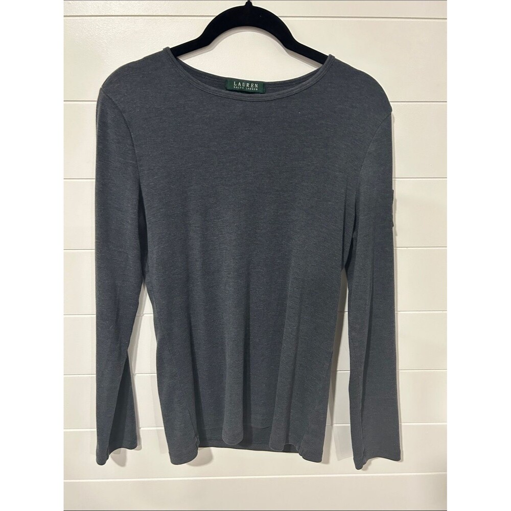 Lauren Ralph Lauren Charcoal Ribbed long sleeve